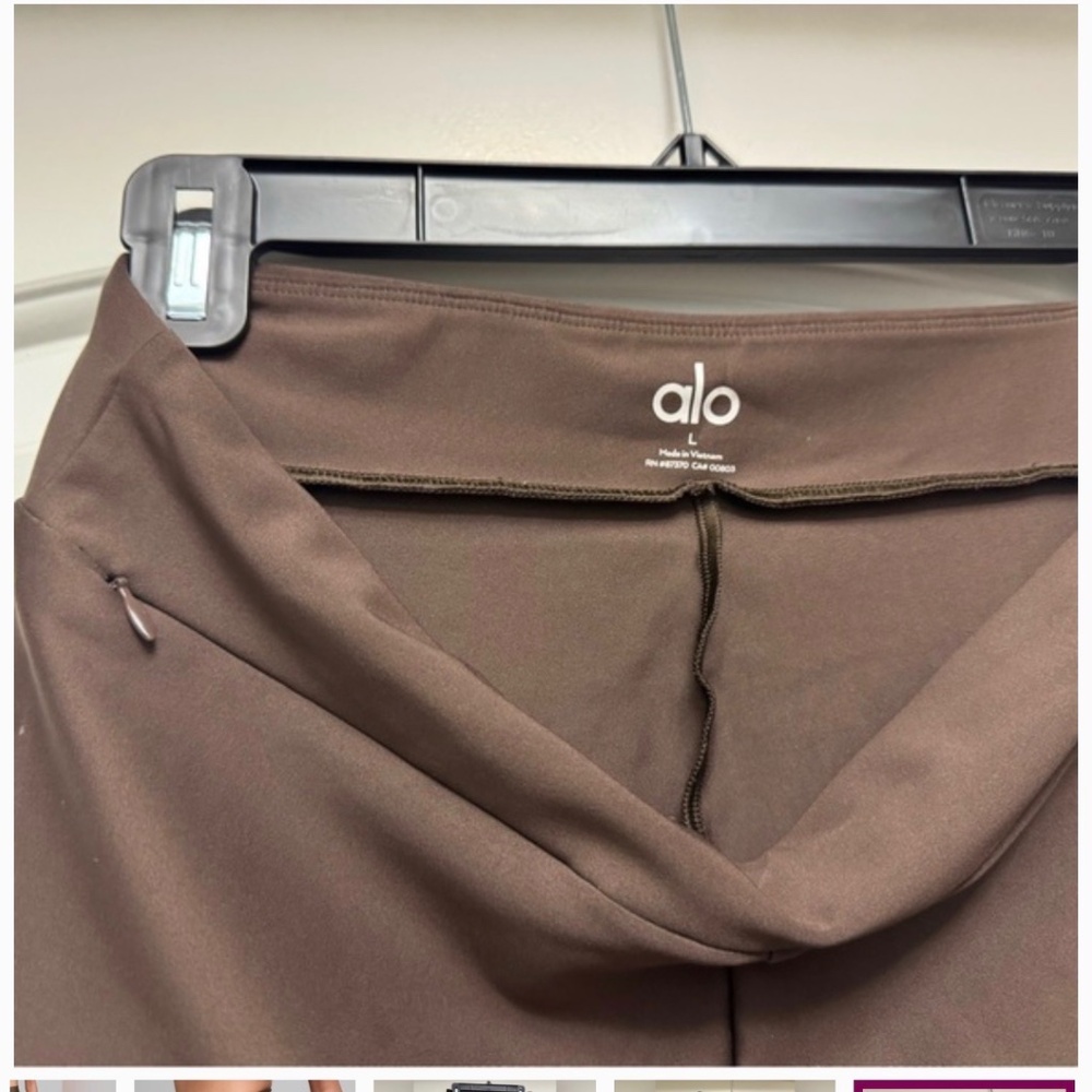 ALO Yoga Chocolate Brown cropped Leggings - Picture 5 of 5